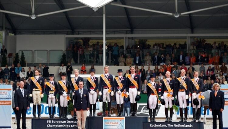 Podium FEI EK dressuur 2011